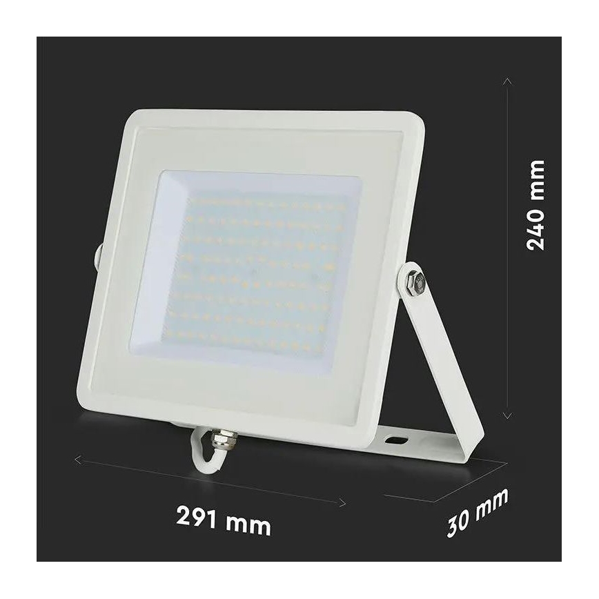 LED Reflektor SAMSUNG CHIP LED/100W/230V 3000K IP65 bílá