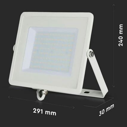 LED Reflektor SAMSUNG CHIP LED/100W/230V 4000K IP65 bílá