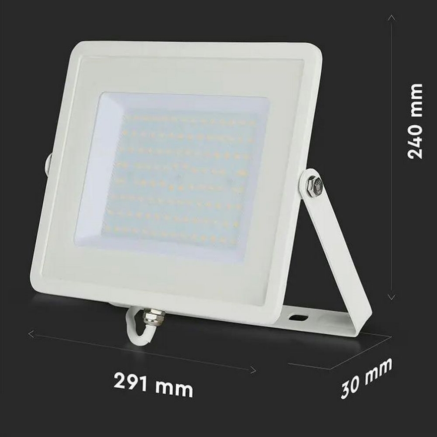 LED Reflektor SAMSUNG CHIP LED/100W/230V 4000K IP65 bílá