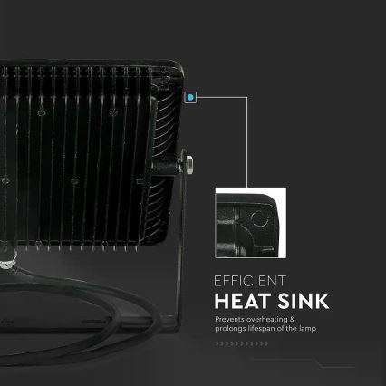 LED Reflektor SAMSUNG CHIP LED/100W/230V 4000K IP65 černá