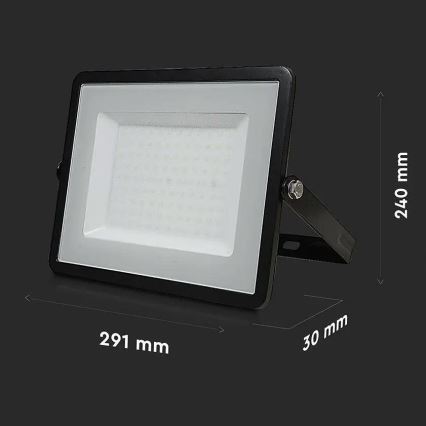 LED Reflektor SAMSUNG CHIP LED/100W/230V 4000K IP65 černá