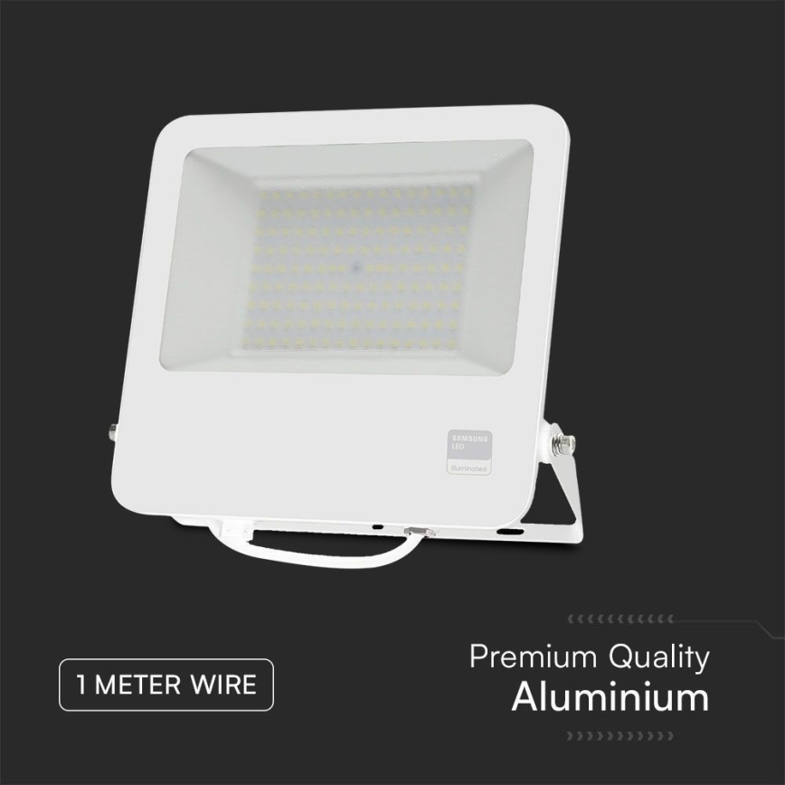 LED Reflektor SAMSUNG CHIP LED/100W/230V 6400K IP65 bílá