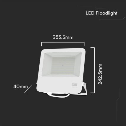 LED Reflektor SAMSUNG CHIP LED/100W/230V 6400K IP65 bílá