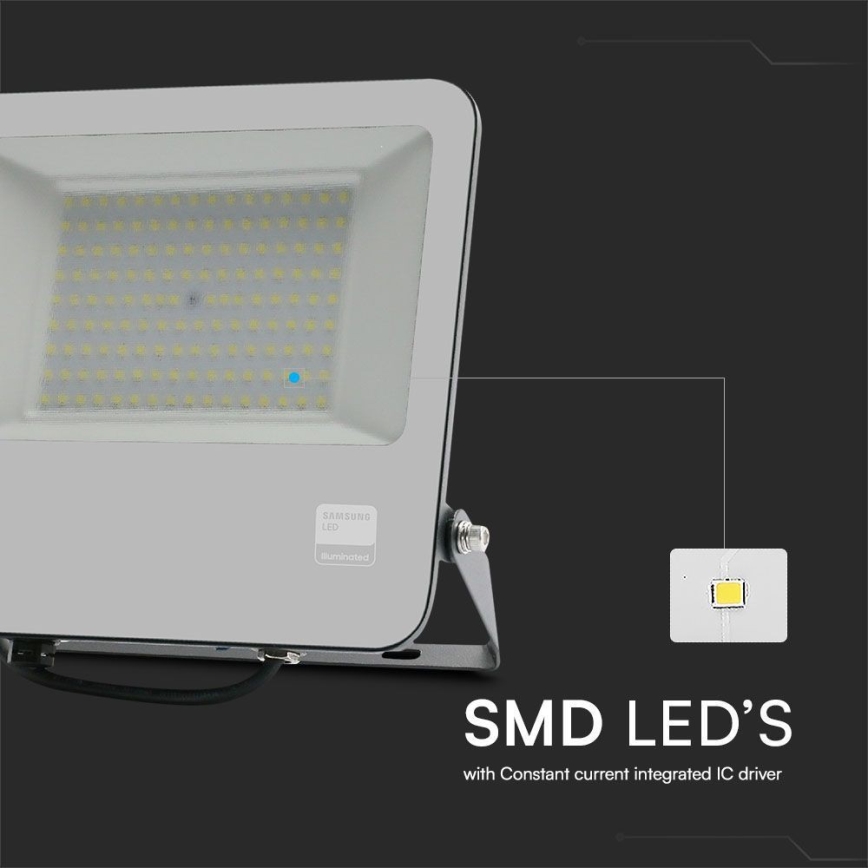 LED Reflektor SAMSUNG CHIP LED/100W/230V 6400K IP65 černá
