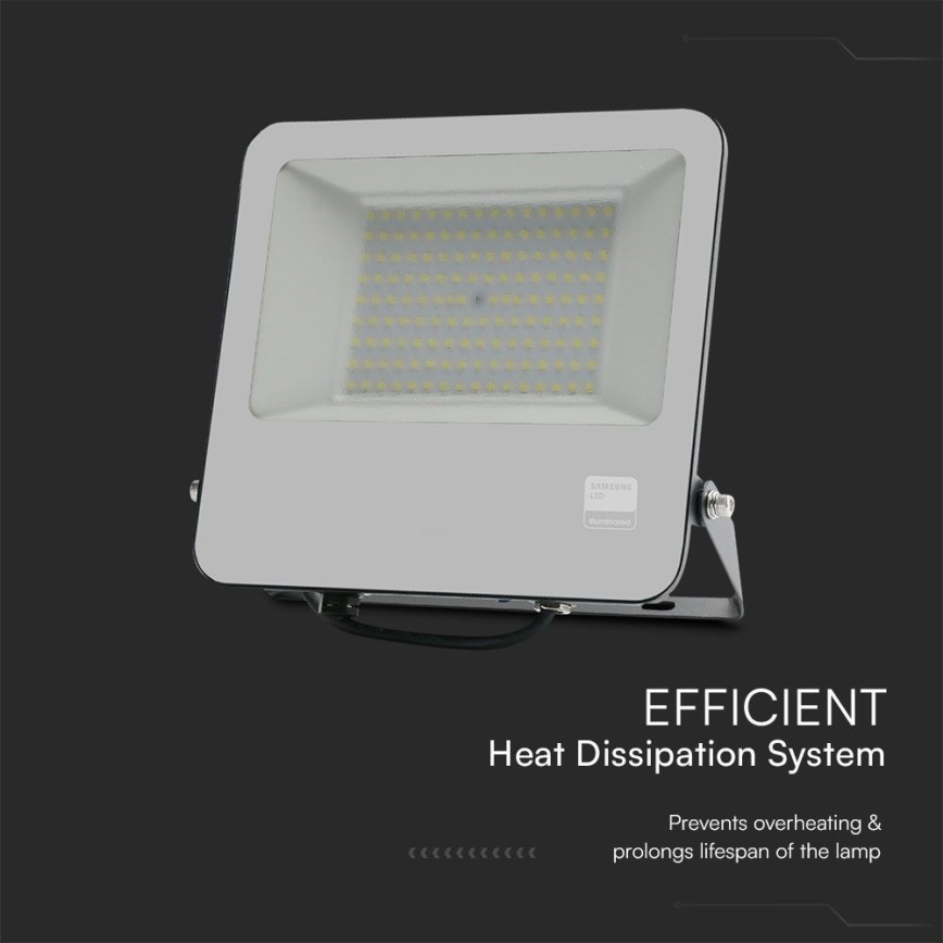 LED Reflektor SAMSUNG CHIP LED/100W/230V 6400K IP65 černá