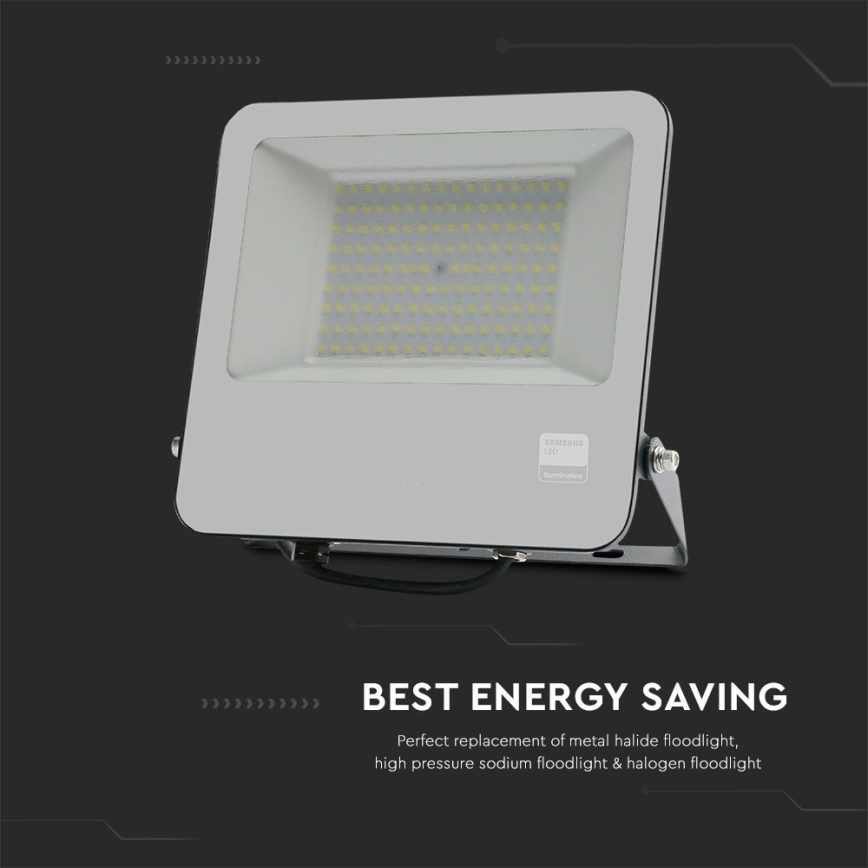 LED Reflektor SAMSUNG CHIP LED/100W/230V 6400K IP65 černá