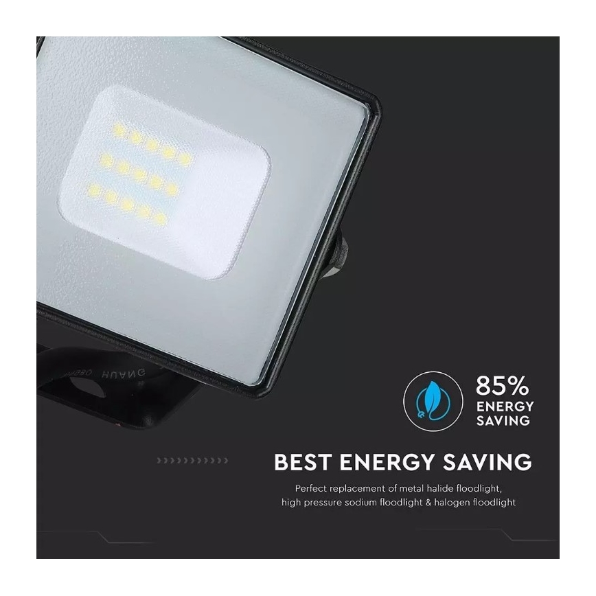 LED Reflektor SAMSUNG CHIP LED/10W/230V IP65 3000K černá