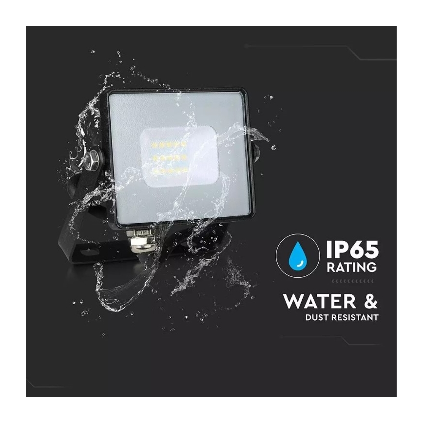LED Reflektor SAMSUNG CHIP LED/10W/230V IP65 3000K černá