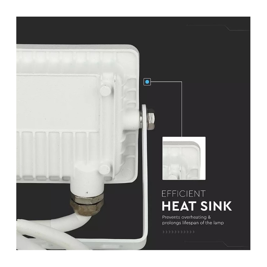 LED Reflektor SAMSUNG CHIP LED/10W/230V IP65 6400K bílá