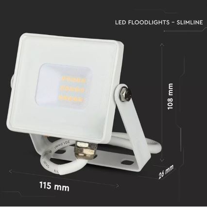 LED Reflektor SAMSUNG CHIP LED/10W/230V IP65 6400K bílá
