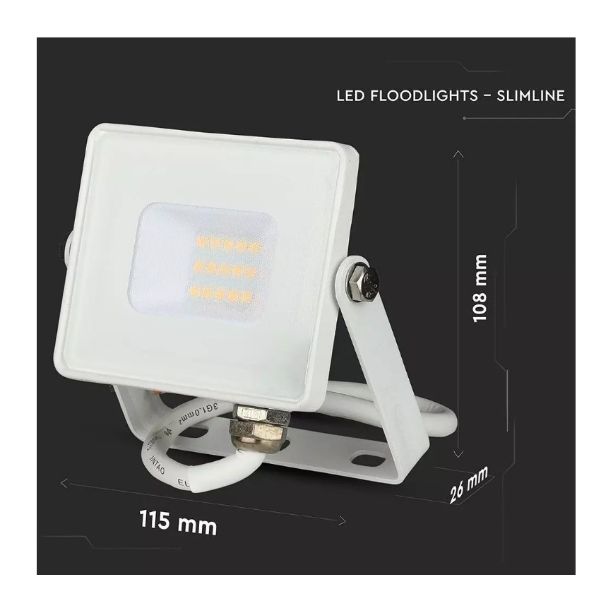 LED Reflektor SAMSUNG CHIP LED/10W/230V IP65 6400K bílá