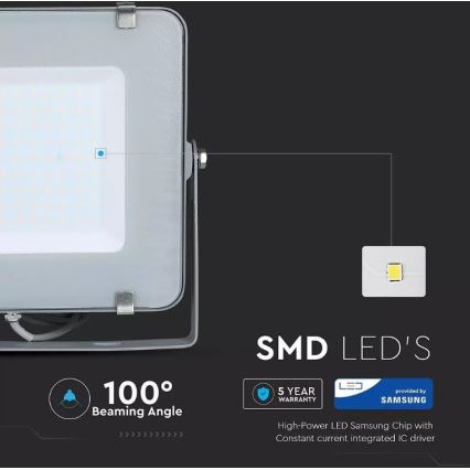 LED Reflektor SAMSUNG CHIP LED/150W/230V 3000K IP65 šedá