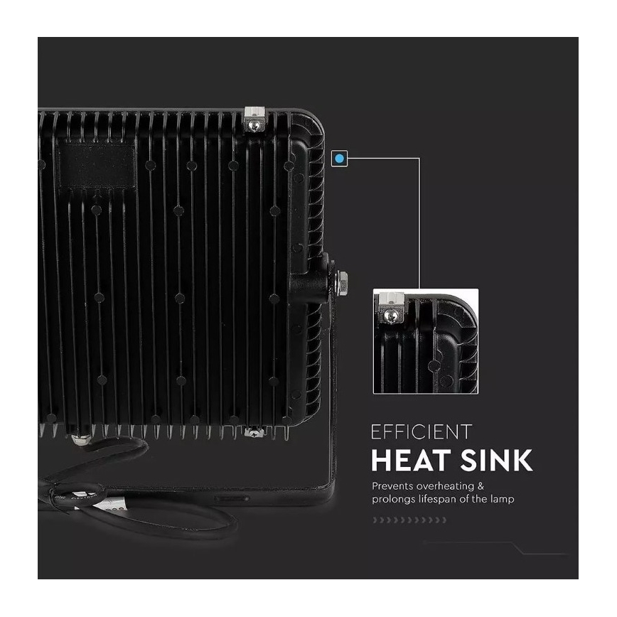 LED Reflektor SAMSUNG CHIP LED/150W/230V 6400K IP65 černá