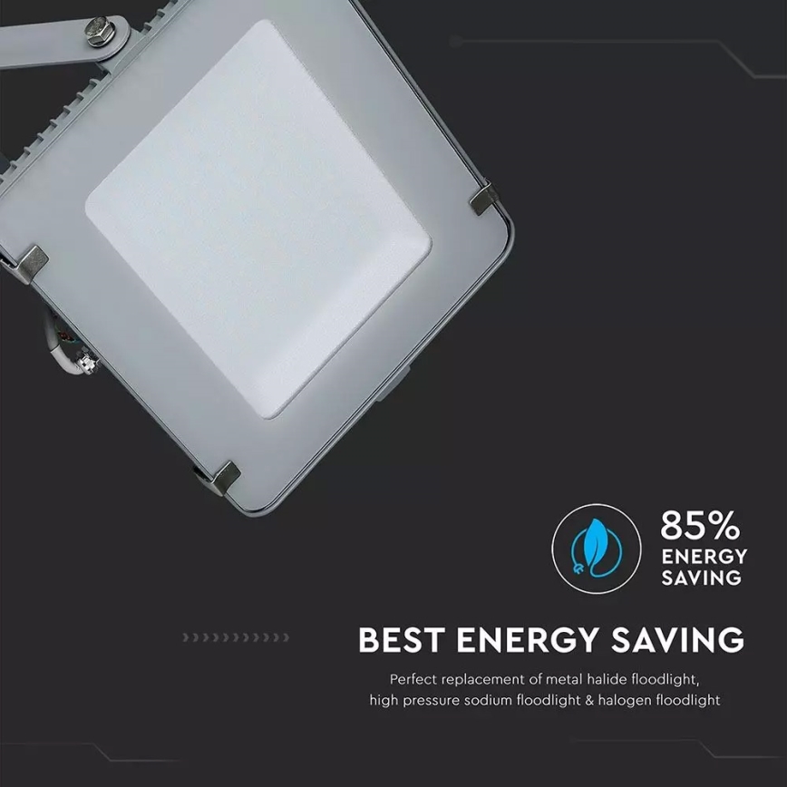 LED Reflektor SAMSUNG CHIP LED/200W/230V 4000K IP65 šedá