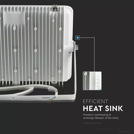 LED Reflektor SAMSUNG CHIP LED/200W/230V 6400K IP65 bílá