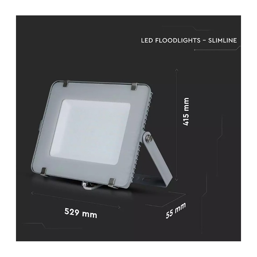 LED Reflektor SAMSUNG CHIP LED/300W/230V 6400K IP65 šedá