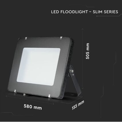 LED Reflektor SAMSUNG CHIP LED/400W/230V IP65 6400K černá