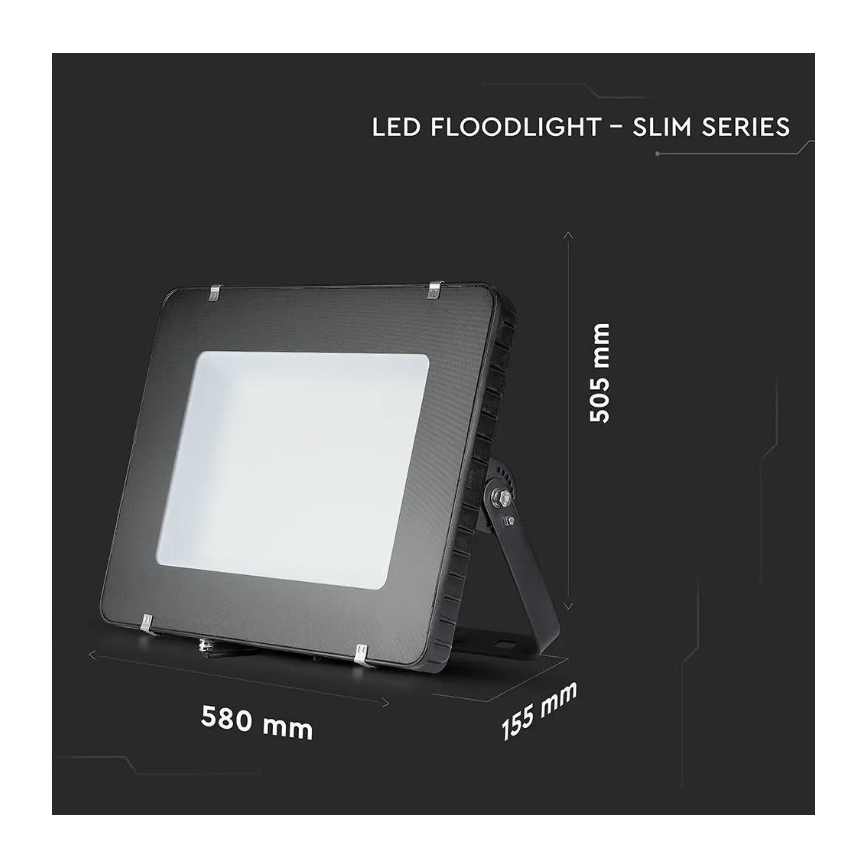 LED Reflektor SAMSUNG CHIP LED/400W/230V IP65 6400K černá