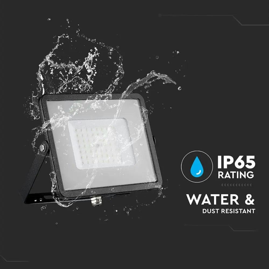 LED Reflektor SAMSUNG CHIP LED/50W/230V 3000K IP65 černá