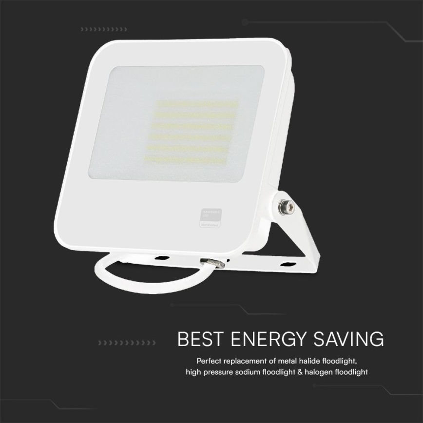LED Reflektor SAMSUNG CHIP LED/50W/230V 6500K IP65 bílá