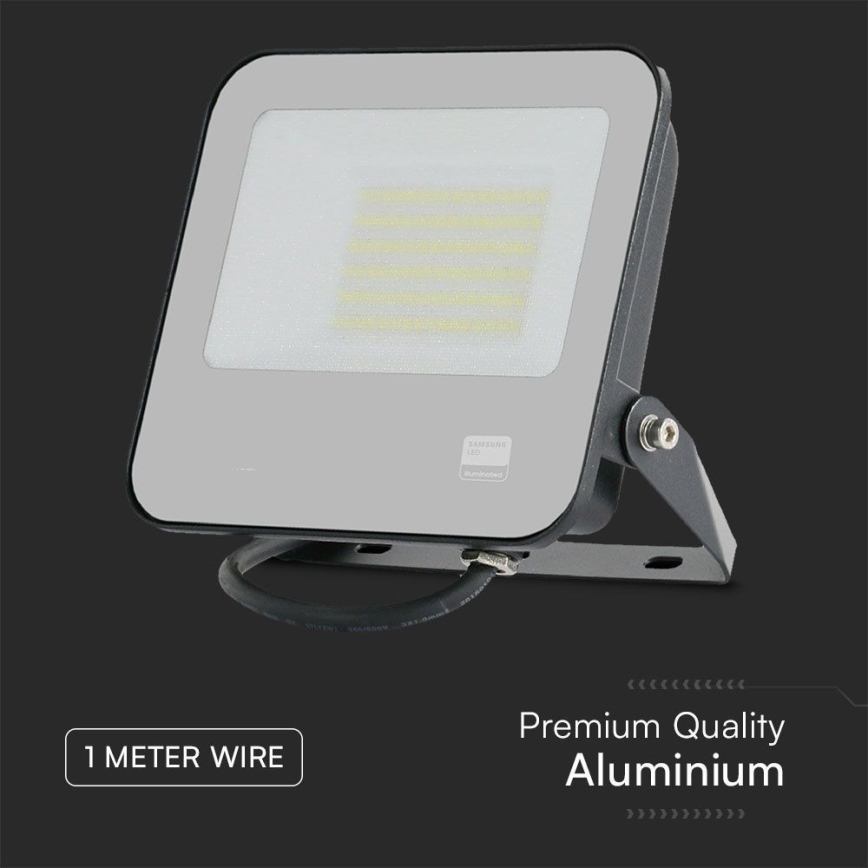 LED Reflektor SAMSUNG CHIP LED/50W/230V 6500K IP65 černá