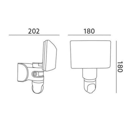 LED Reflektor se senzorem a kamerou KAMI 1xLED/10W/230V IP44