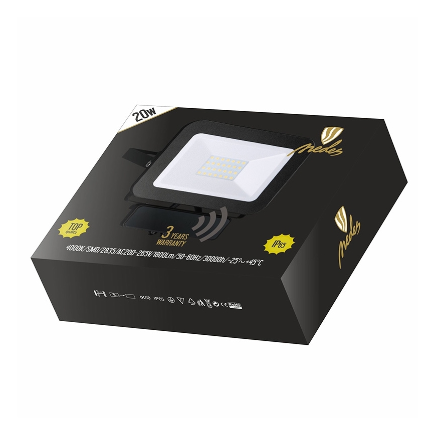 LED Reflektor se senzorem LED/20W/230V IP65