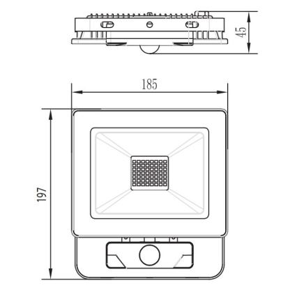 LED Reflektor se senzorem LED/30W/230V IP54