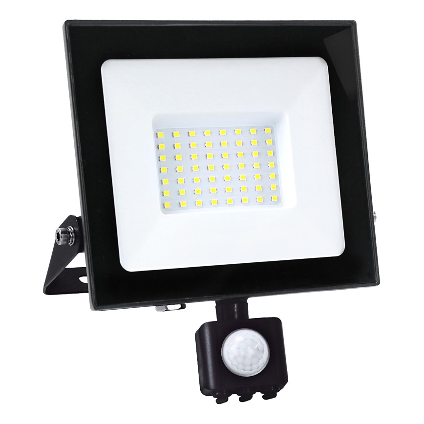 LED Reflektor se senzorem LED/50W/230V 6500K IP44 černá
