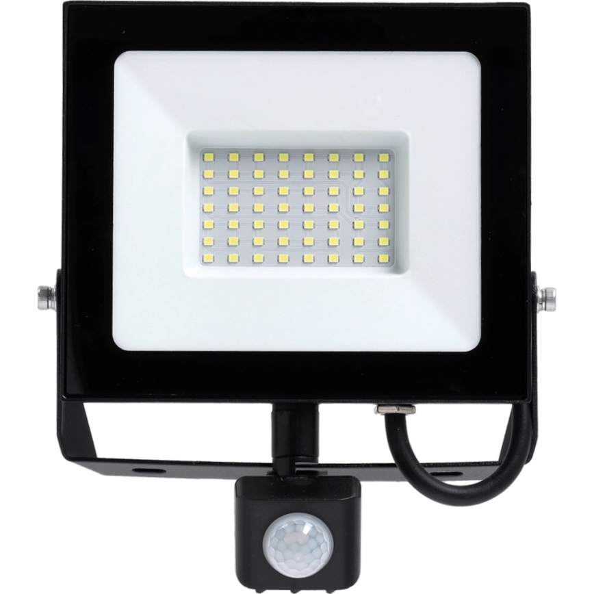 LED Reflektor se senzorem LED/50W/230V 6500K IP44 černá