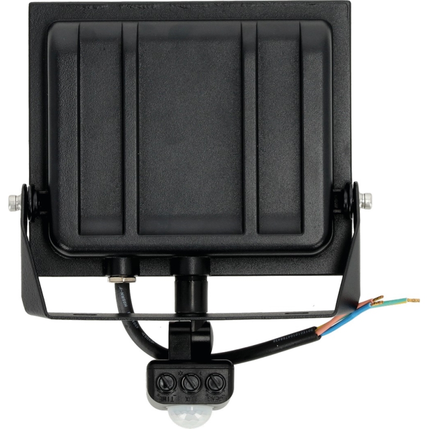 LED Reflektor se senzorem LED/50W/230V 6500K IP44 černá