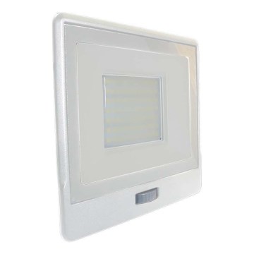 LED Reflektor se senzorem LED/50W/230V 6500K IP65 bílá