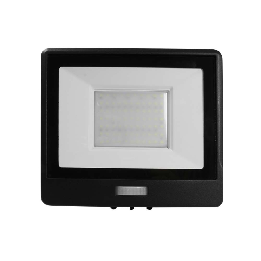 LED Reflektor se senzorem LED/50W/230V 6500K IP65 černá