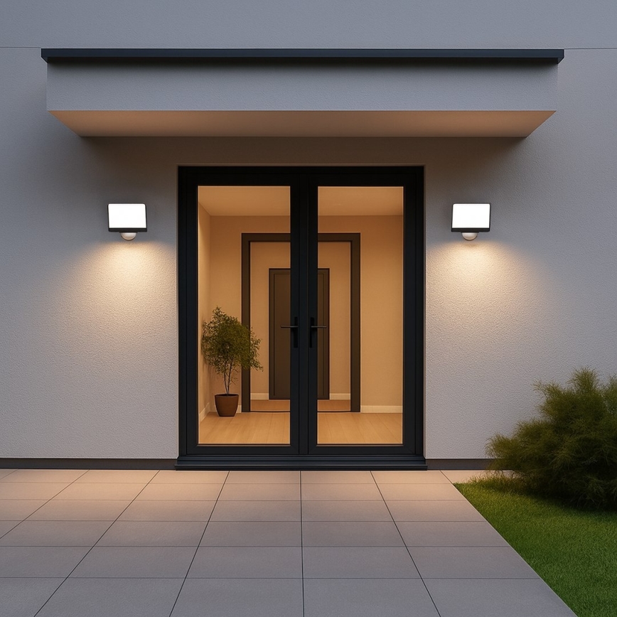 LED Reflektor se senzorem pohybu a soumraku DAVOS LED/30W/230V IP54 černá