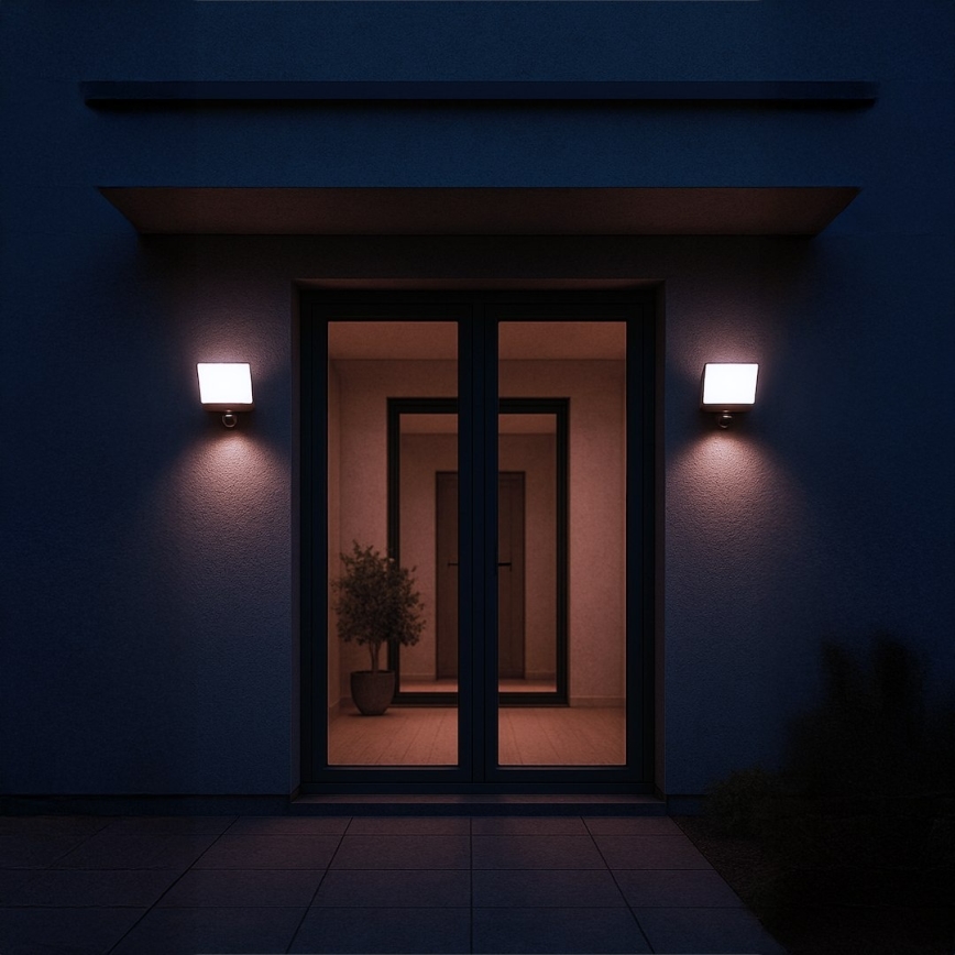 LED Reflektor se senzorem pohybu a soumraku DAVOS LED/30W/230V IP54 černá