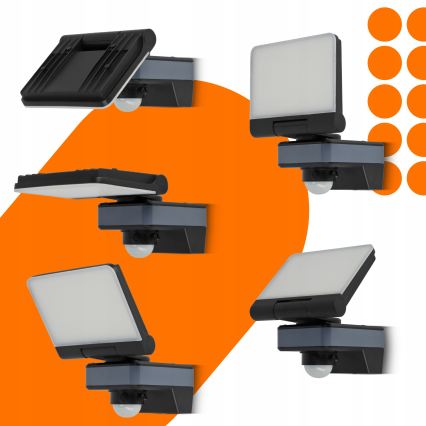 LED Reflektor se senzorem pohybu a soumraku LED/24W/230V 4200K IP54 černá