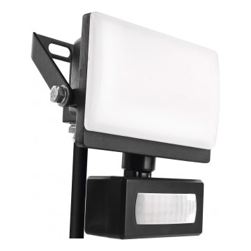 LED Reflektor se senzorem pohybu a soumraku TAMBO EVO LED/10W/230V 4000K IP44 černá