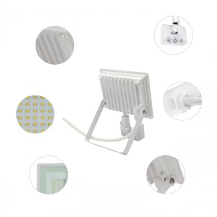 LED Reflektor se senzorem pohybu NOCTIS LUX 3 LED/50W/230V 4000K IP44 bílá