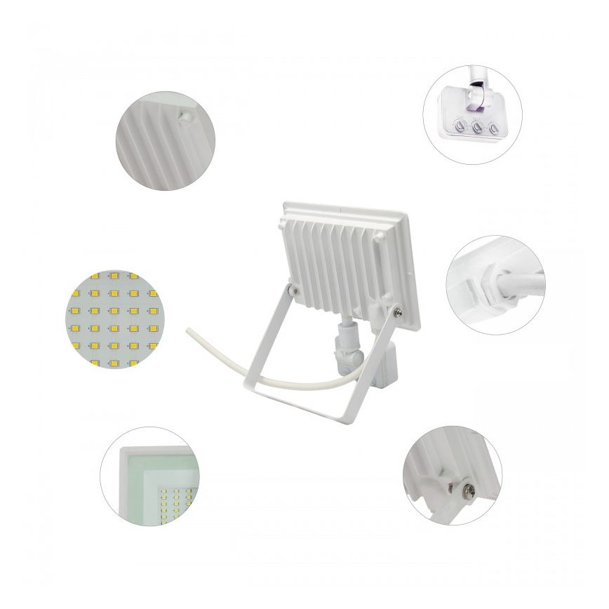 LED Reflektor se senzorem pohybu NOCTIS LUX 3 LED/50W/230V 4000K IP44 bílá