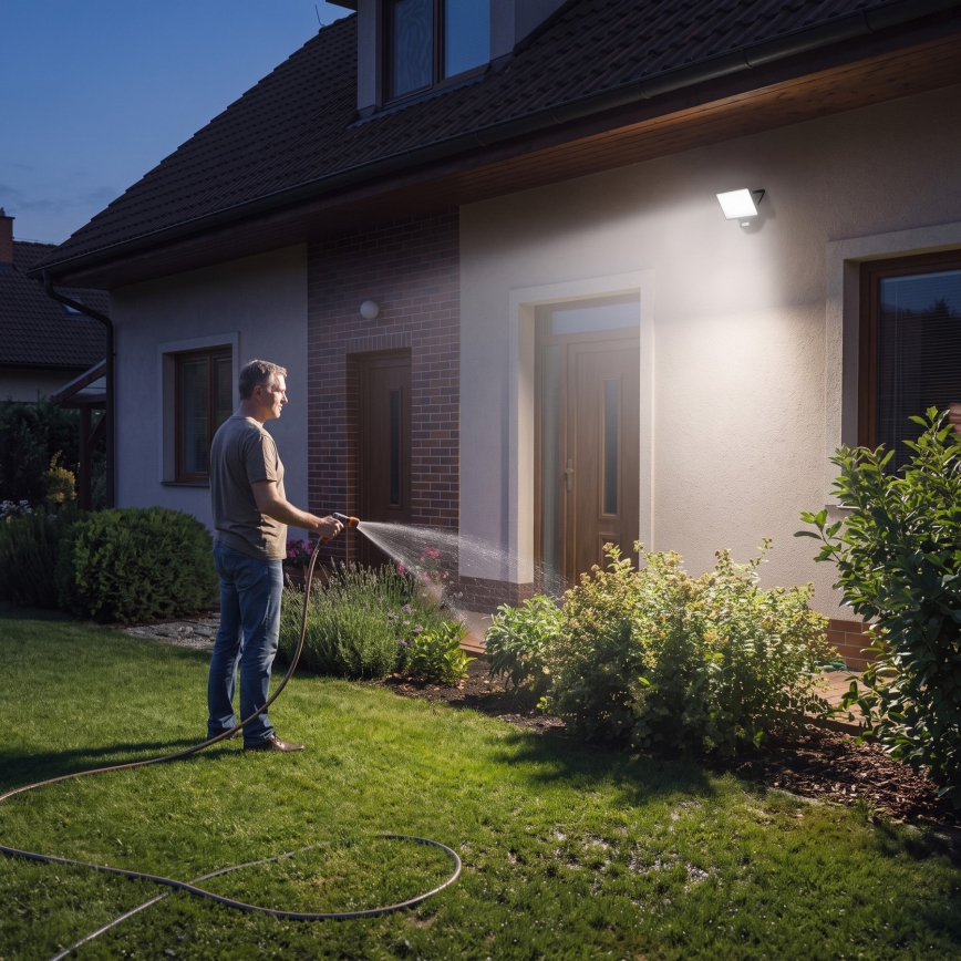 LED Reflektor se senzorem pohybu a soumraku TAMBO EVO LED/30W/230V 4000K IP44 černá