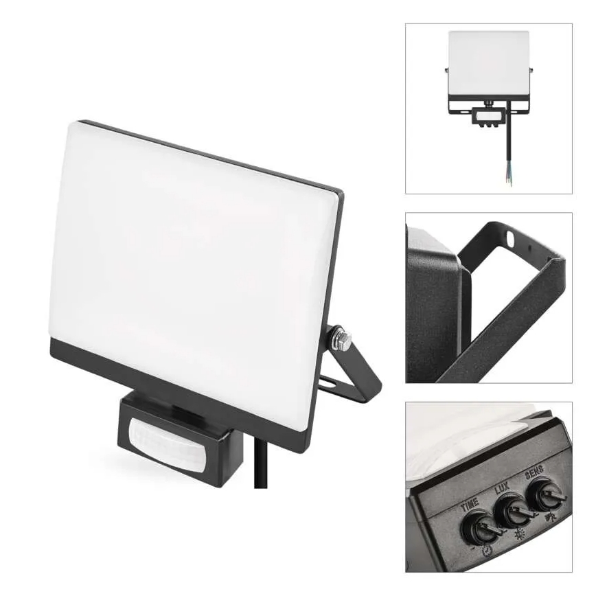 LED Reflektor se senzorem pohybu a soumraku TAMBO EVO LED/30W/230V 4000K IP44 černá