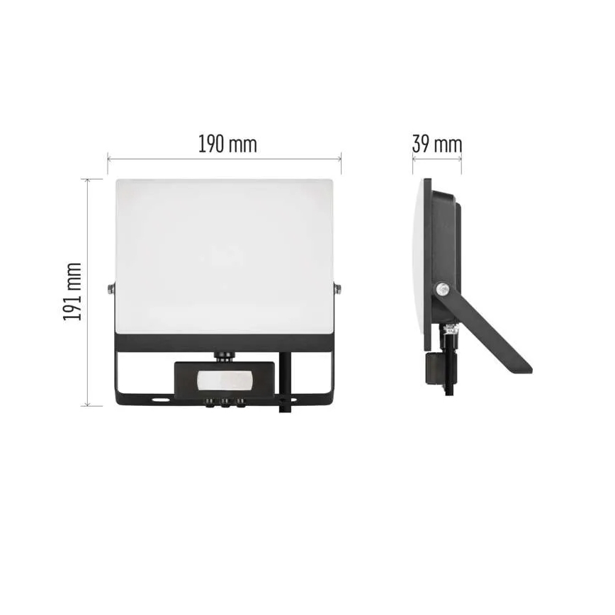 LED Reflektor se senzorem pohybu a soumraku TAMBO EVO LED/50W/230V 4000K IP44 černá