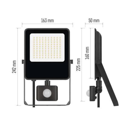 LED Reflektor se senzorem VISIO LED/50W/230V 4000K IP65