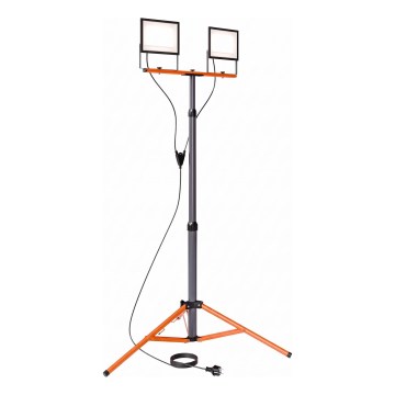 LED Reflektor se stojanem 2xLED/100W/230V 4500K IP65 černá/oranžová