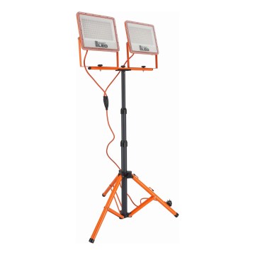 LED Reflektor se stojanem 2xLED/100W/230V 4500K IP65 oranžová