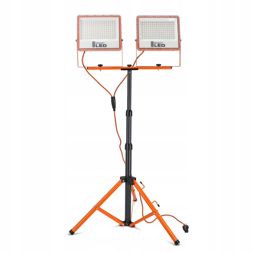 LED Reflektor se stojanem 2xLED/100W/230V 4500K IP65 oranžová