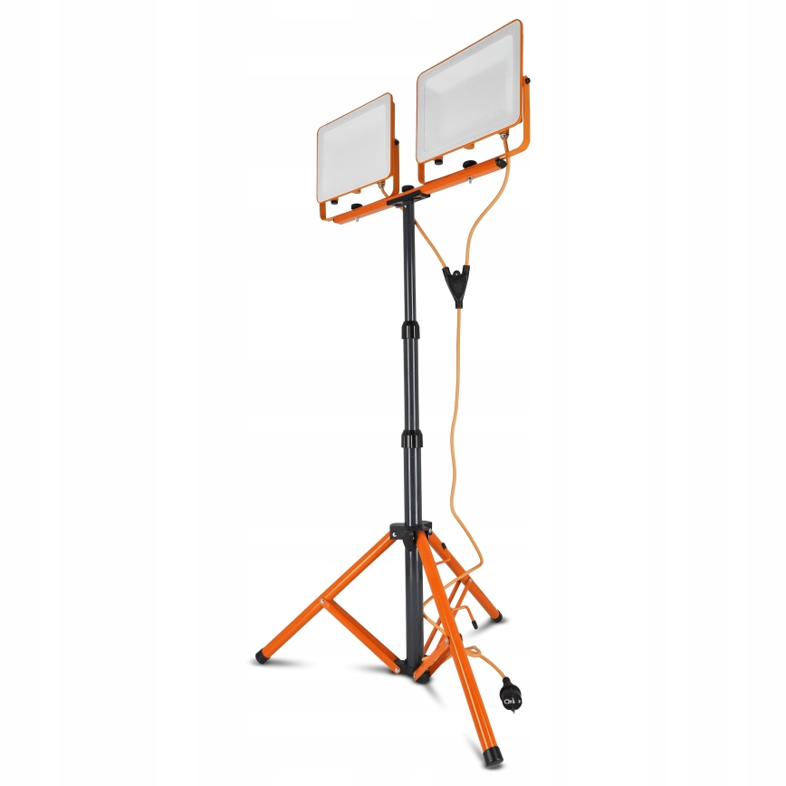 LED Reflektor se stojanem 2xLED/100W/230V 4500K IP65 oranžová