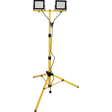 LED Reflektor se stojanem 2xLED/30W/230V 6500K IP65 žlutá