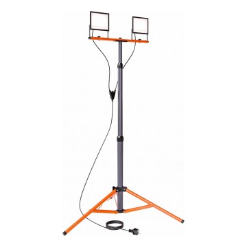 LED Reflektor se stojanem 2xLED/50W/230V 4500K IP65 černá/oranžová