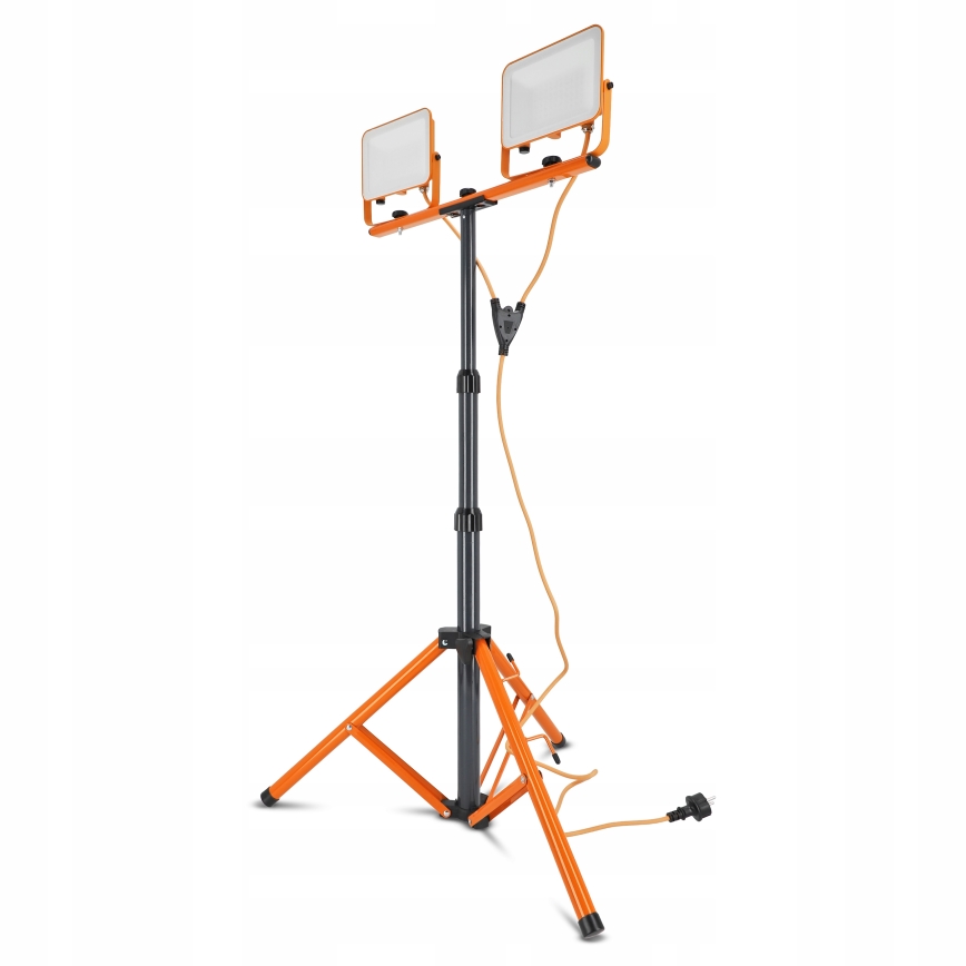 LED Reflektor se stojanem 2xLED/50W/230V 4500K IP65 oranžová